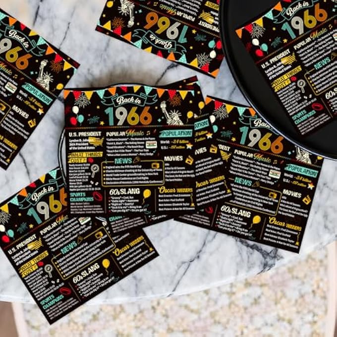 PACK OF 50 NAPKINS 60TH BIRTHDAY MAN WOMAN DECORATION 60TH BIRTHDAY NAPKINS BLACK GOLD FOR MEN AND WOMEN 1966 PAPER HANDKERCHIEFS HANDKERCHIEFS PARTY DECORATION - Image 3